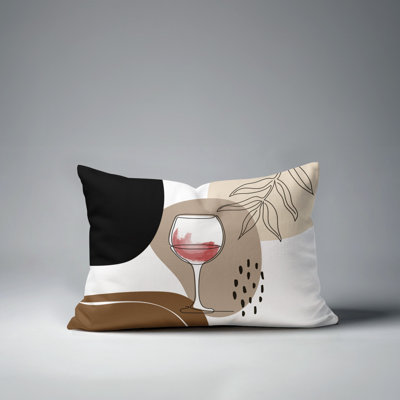 Hyatt Abstract Outdoor Reversible Throw Pillow