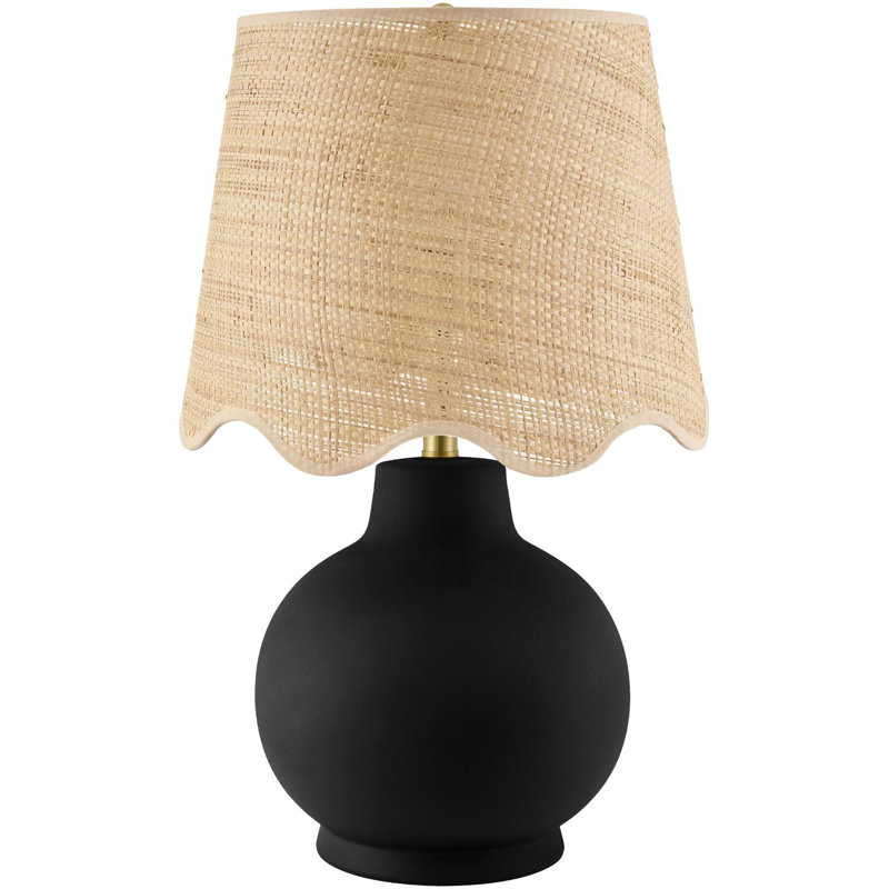 Ganza Table Lamp, Black, Brown