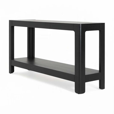 Mirod Modern Farmhouse Console Table,Elegant Minimalist Design with Premium Wood Veneer and Rounded Corners
