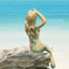 Life's a Beach Mermaids & Merman Triton Shelf Sitters Garden Statue 3-Piece Set