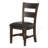Flint Dining Chair, Set of 2, Ladderback, Dark Gray Fabric and Brown Mahogany