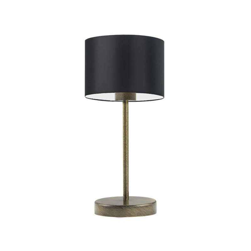 Arseny Metal Table Lamp, Antique Gold, Black
