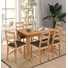 Sorrento 6 -Person Extendable Oak Solid Wood Dining Set