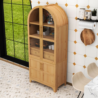 Garde-manger arqué avec tablettes réglables et tiroir