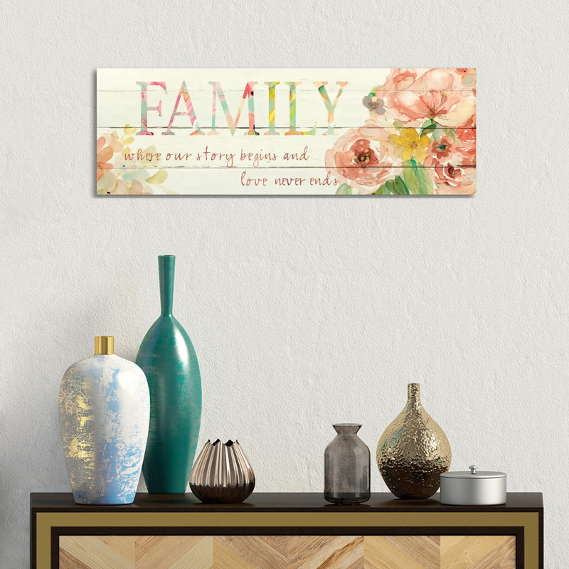 Family Where Our Story Begins by Carol Robinson - Wrapped Canvas Panoramic Print, 30.48 cm H x 91.44 cm W x 1.91 cm D