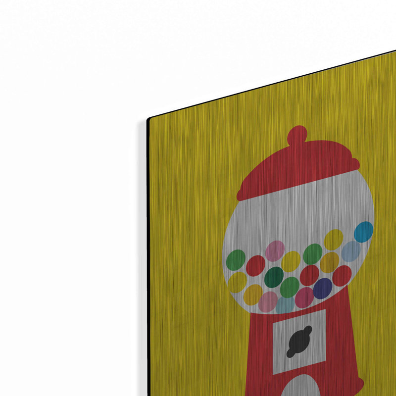 «Gumball Machine» par Ann Kelle - reproduction d'art sur métal sans cadre, H 16 po x l 12 po x P 0,13 po