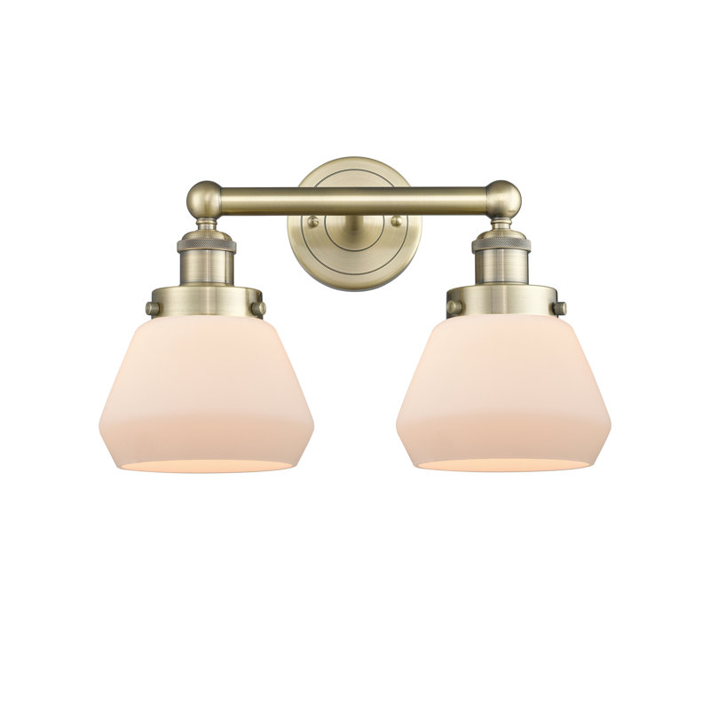 Rivka 2 - Light Dimmable Vanity Light, Matte White, Antique Brass