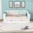 Convertible Wood Daybed with Built-in Desk, Drawers and Extendable Armrests-599081663-599081660