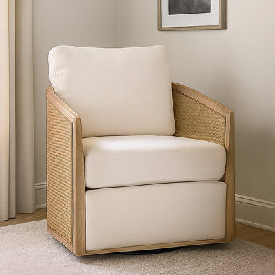 Chaise pivotante en rotin Keegan
