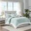 Housse de couette 100% coton pour grand lit - broderie corail hypnotisante-121299807