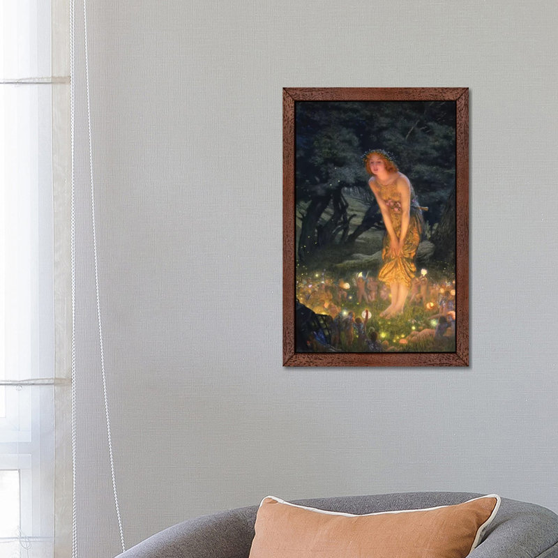 Midsummer's Eve - Painting on Canvas, Brown Framed, 101.6 cm H x 66.04 cm W