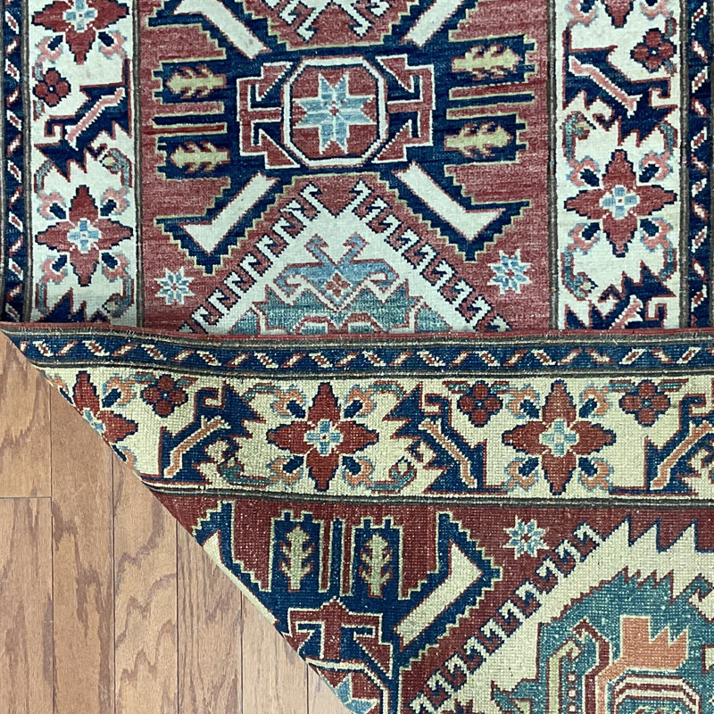  Handmade Kazak Wool Runner