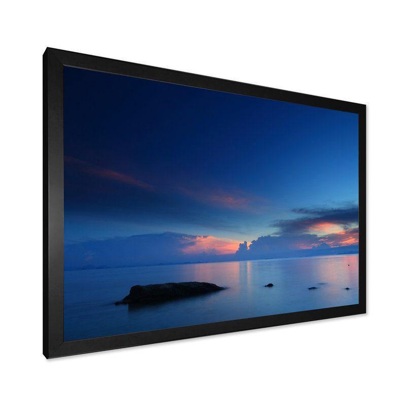«Beach Sunrise With Dramatic Sky X III», reproduction d'art sur toile nautique et côtière, H 8 po x l 12 po x P 1 po
