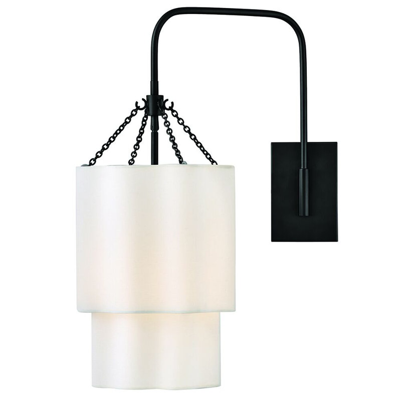 Gwen 1 - Light Armed Sconce, Black