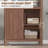 Bookshelf Bookcase, 5 Tier Wooden Bookcases with Open Shelf & Doors Cabinet, 71 in Tall Bookcase