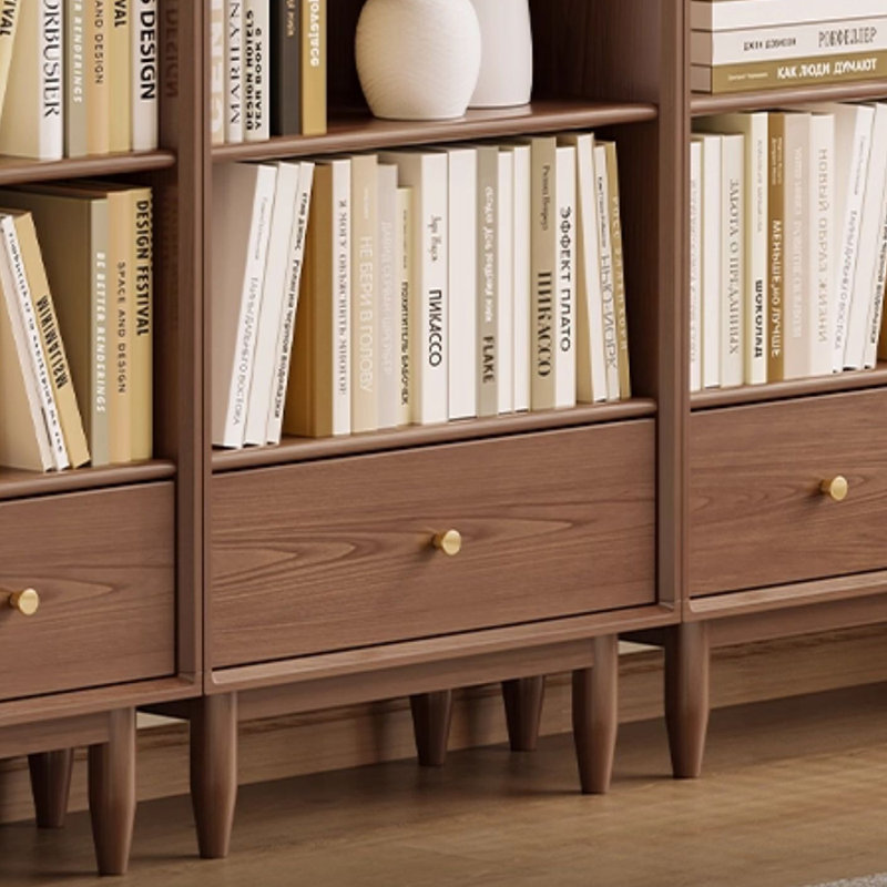 Bibliothèque standard H 74,8 po x l 31,5 po, Marron foncé