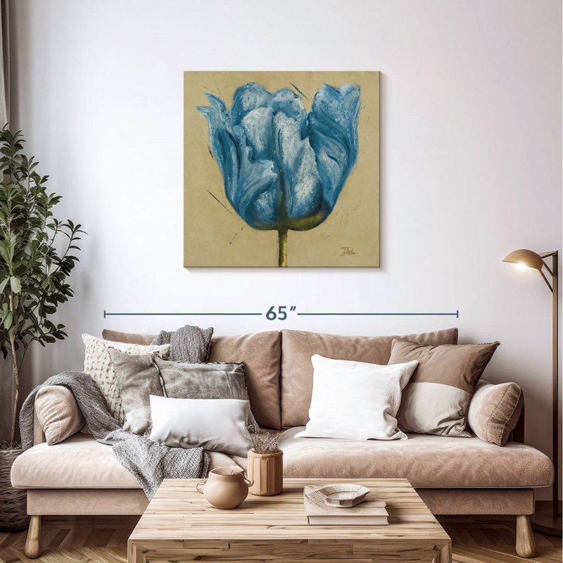 Blue Double Tulips, 36" H x 36" W