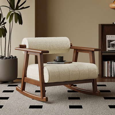 Wabi-sabi Style Retro Single Rocking Chair.
