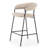 Upholstered Counter Stool with Metal Frame