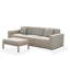 Ensemble de patio modulaire moderne Tomczyk 4 pièces, 2 fauteuils + chaise sans accoudoirs + table basse, tissu résistant aux intempéries et aux UV, aucun assemblage requis-2074630232-2074630236