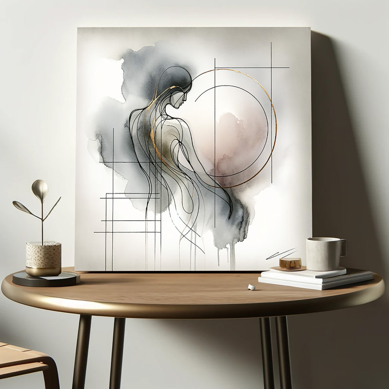 «Elegant Abstract Woman», art mural sur toile tendue, H 20 po x l 20 po x P 1,5 po