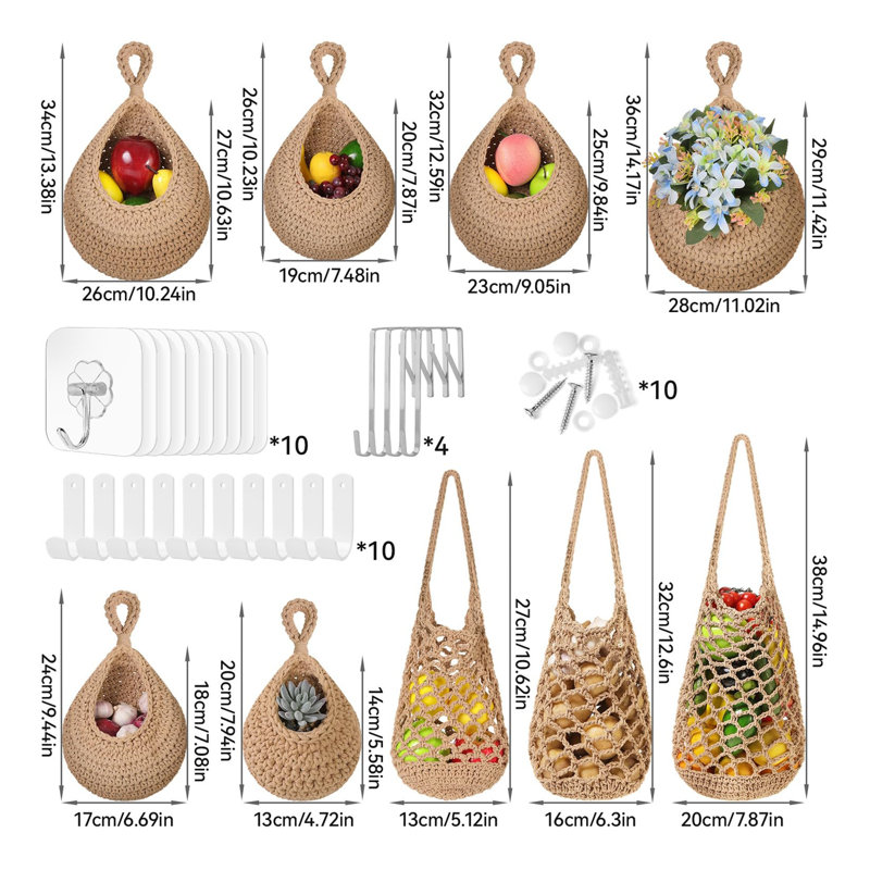 Withe Wall Organizer, Brown
