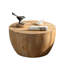 Table basse 31,50 "en forme de seau de style rétro avec fonction de rangement, nature-112715845