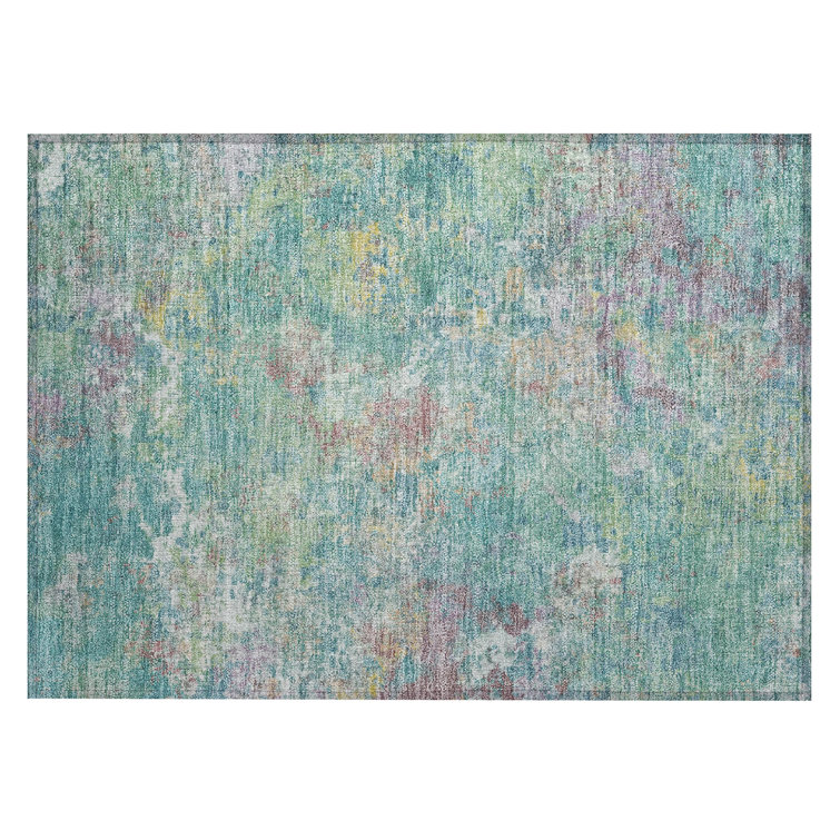 Machine Washable Indoor/Outdoor Brathwaite ACN2166 Abstract Rug