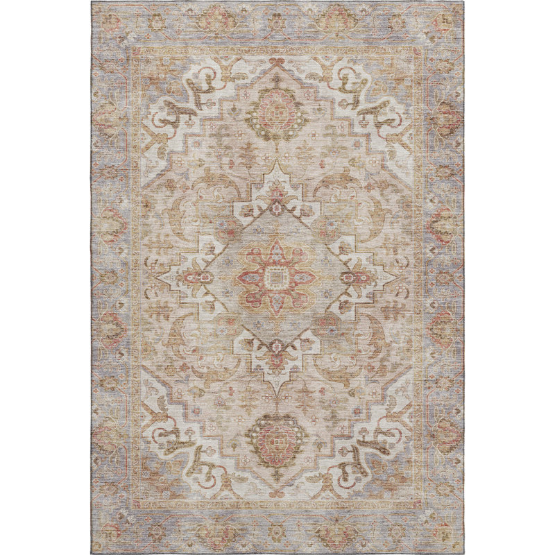 Premium Machine Washable Mayfield AMF2163 global Rug, Rectangle 10' x 14', Coral