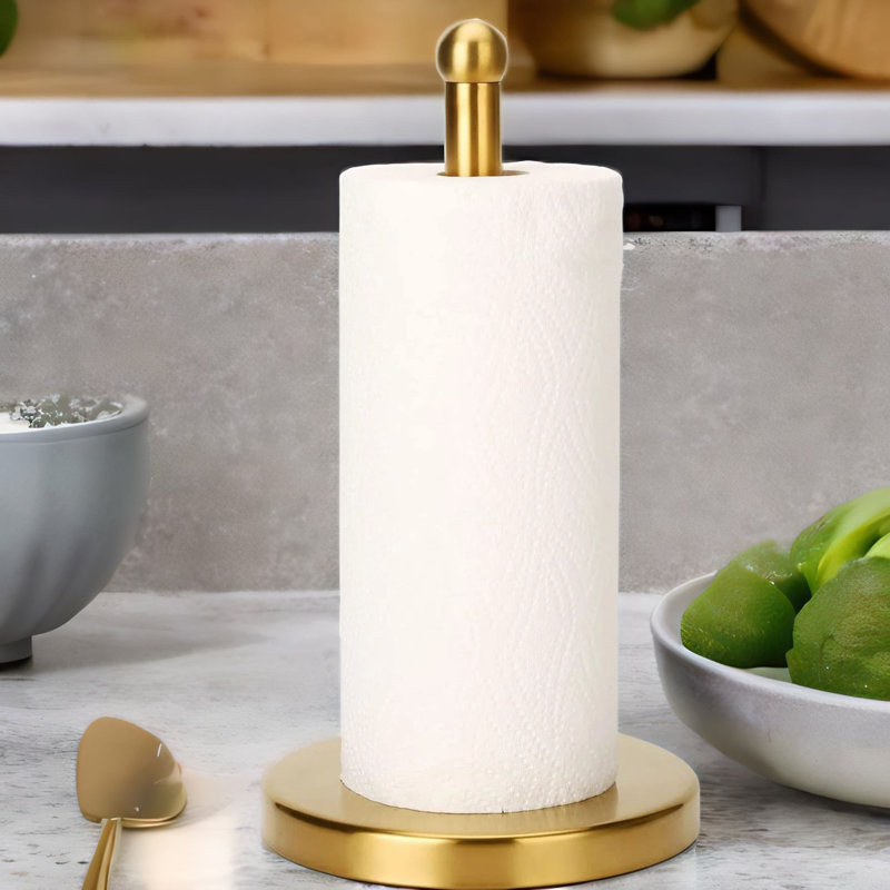 Stainless Steel Paper Towel Holder, Gold