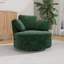 Fauteuil demi-tonneau pivotant rembourré, fauteuil d'appoint en chenille avec coussins-119776314-135716057