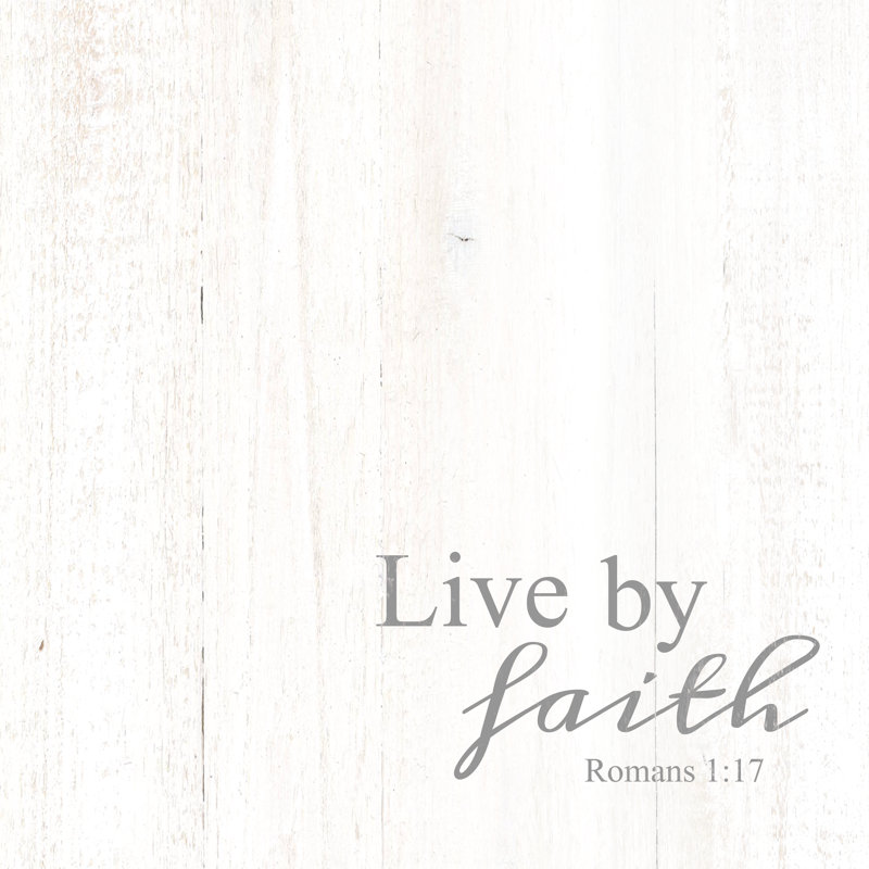 Live By Faith 4 - Wrapped Canvas Print, 30cm H x 30cm W x 3.8cm D