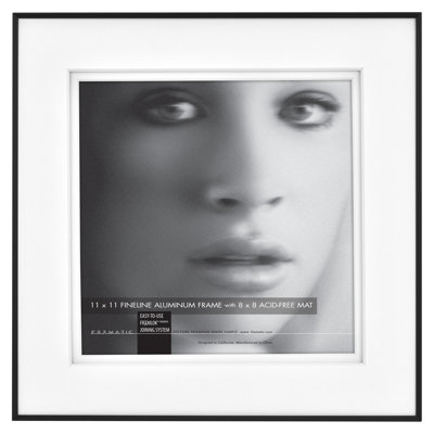 Black Metal Picture Frame with Mat