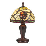Lodge Tiffany 13" Mahogany Bronze Table Lamp
