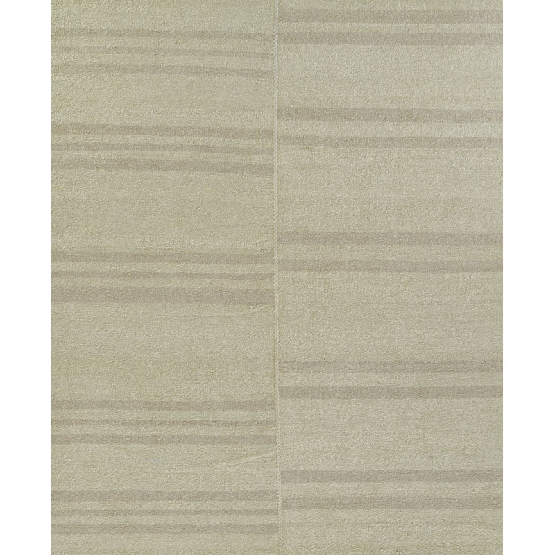 Koukila Hand Woven Linen Striped Area Rug, Rectangle 10' x 14'