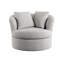 Thamm Upholstered Swivel Chair with Throw Pillows