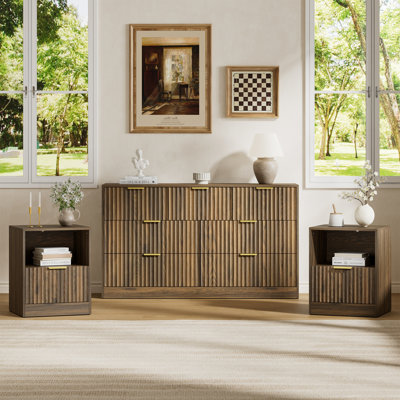 3-Piece 7-Drawer Dresser & 1-Drawer Nightstand Set