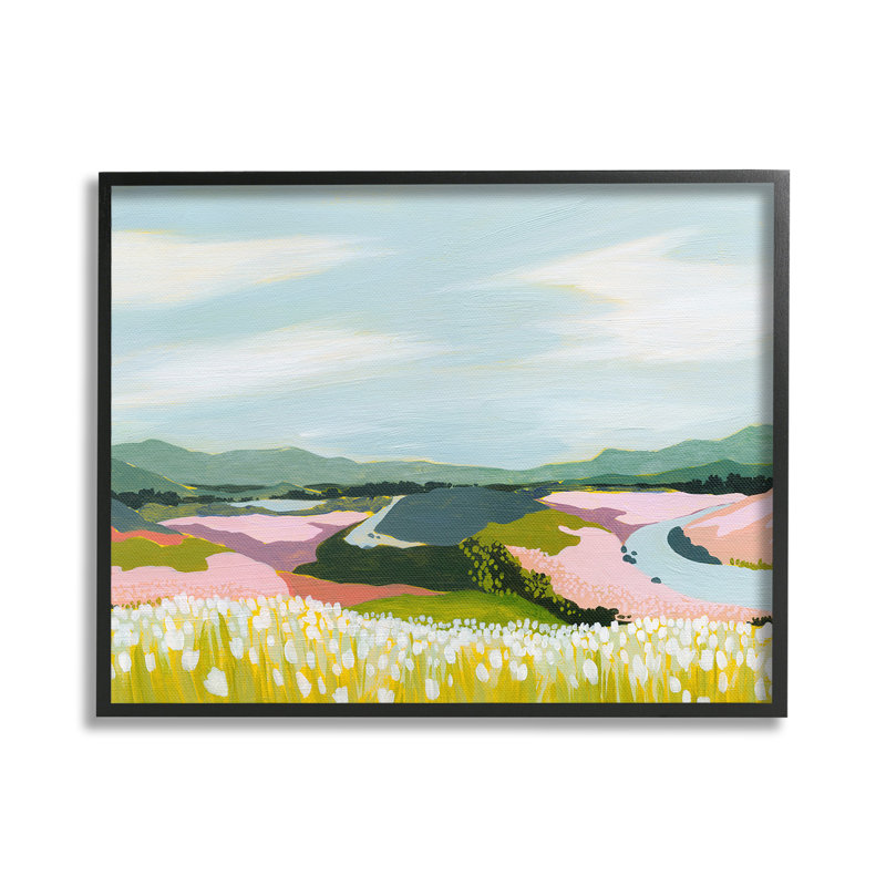 Art moderne de la montagne, Giclée encadrée noir minuit, H 24 po x l 30 po