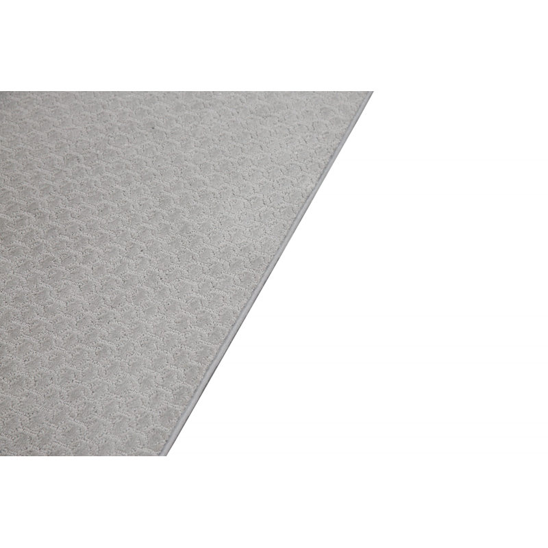 Ensemble de tapis géométriques touffetés en polyester à motif géométrique gris, Demi-cercle 1 pi 6 po x 3 pi