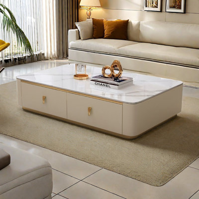 Light luxury rectangular coffee table