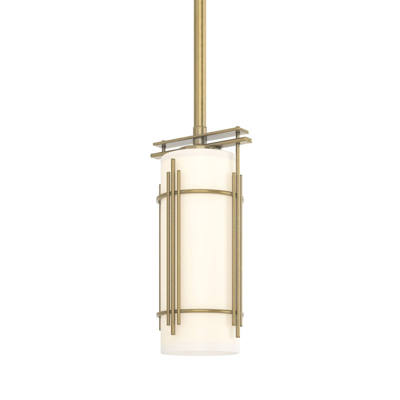 Paralline Mini Pendant - Opal Glass, Modern Brass