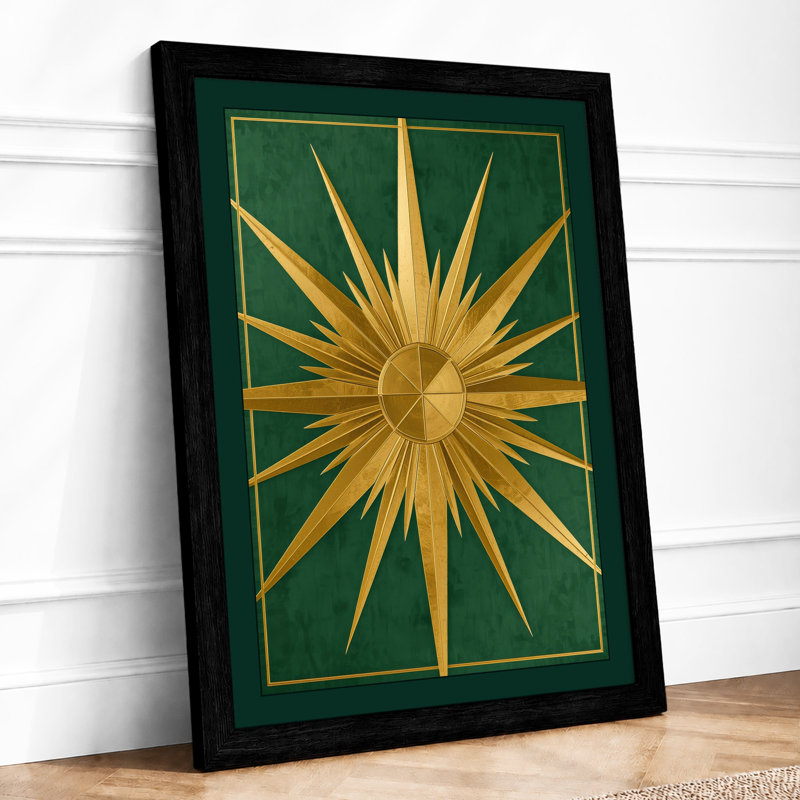 Radiant Geometry Geometric - Framed Print, Black, A3 - 42.0 x 29.7 cm