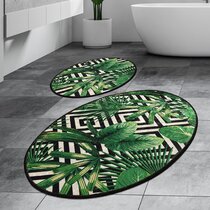 Green Leaves Bath Mats Bathroom Rugs Non-slip Soft Microfiber Absorbent  Machine Washable Entrance Doormat For Bathroom Floor Tub Shower 17.5 X 25.5  In