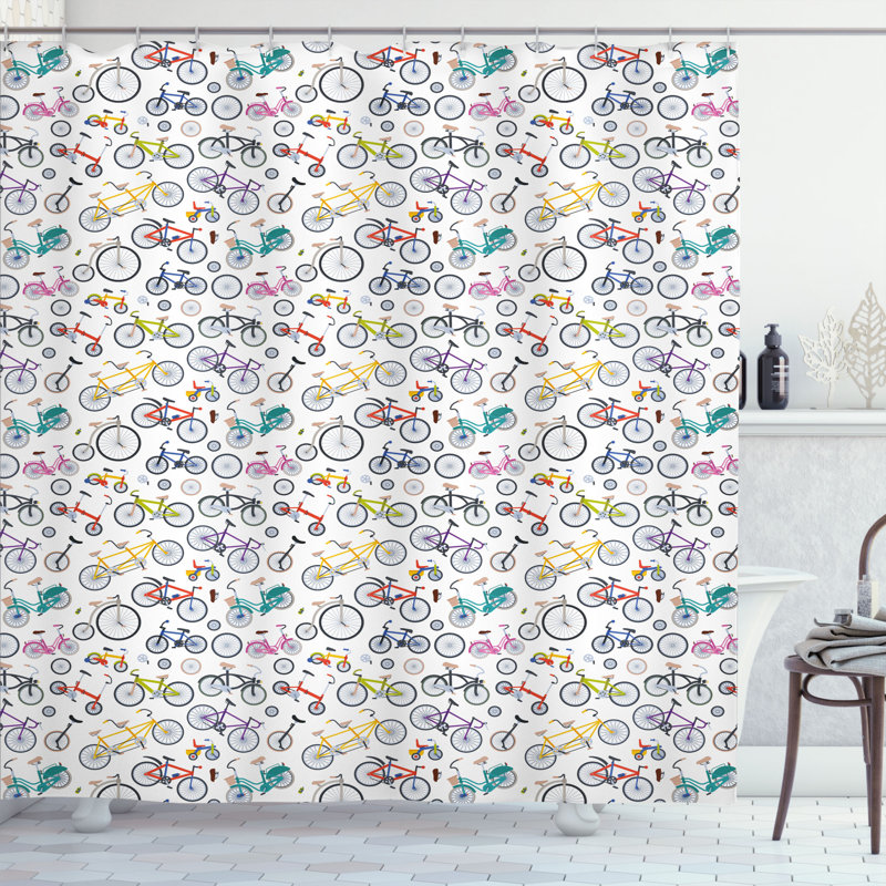 Shower Curtain with Hooks Included, 84" H x 69" W