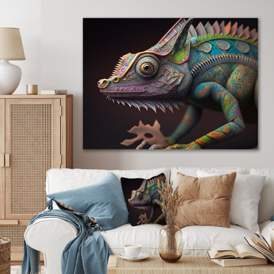 " Close-up Of Colourful Cameleon IV "