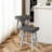 24"/31" Solid Wood Backless Saddle Counter Stool with Footrest-1811263814-1811263815