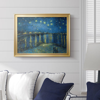 Nuit étoilée sur le Rhin (Duplicata de VAG20.jPG) - Vincent Van Gogh - Toile tendue avec châssis, 1888