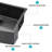 24" X 21" X 10" Gunmetal Black Farmhouse Sink - 24 Inch Kitchen Sink Stainless Steel 16 Gauge Apron Front Kitchen Sink-121405108