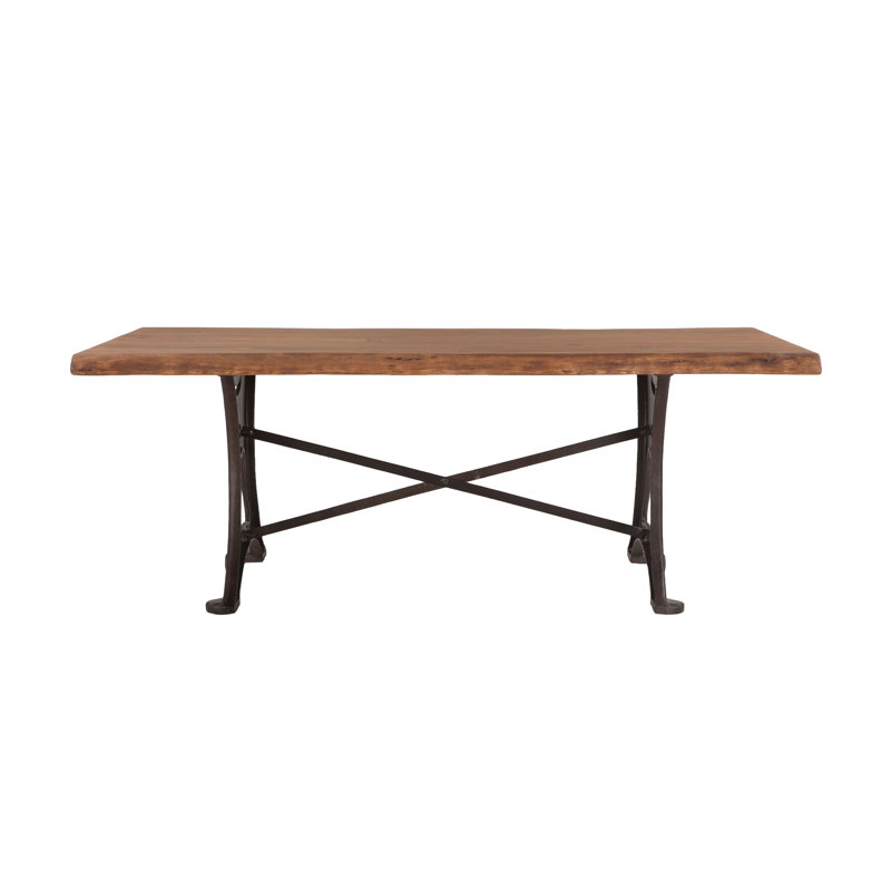 Organic Forge Solid Wood Dining Table, Natural Walnut, 36" H x 72" L x 36" W