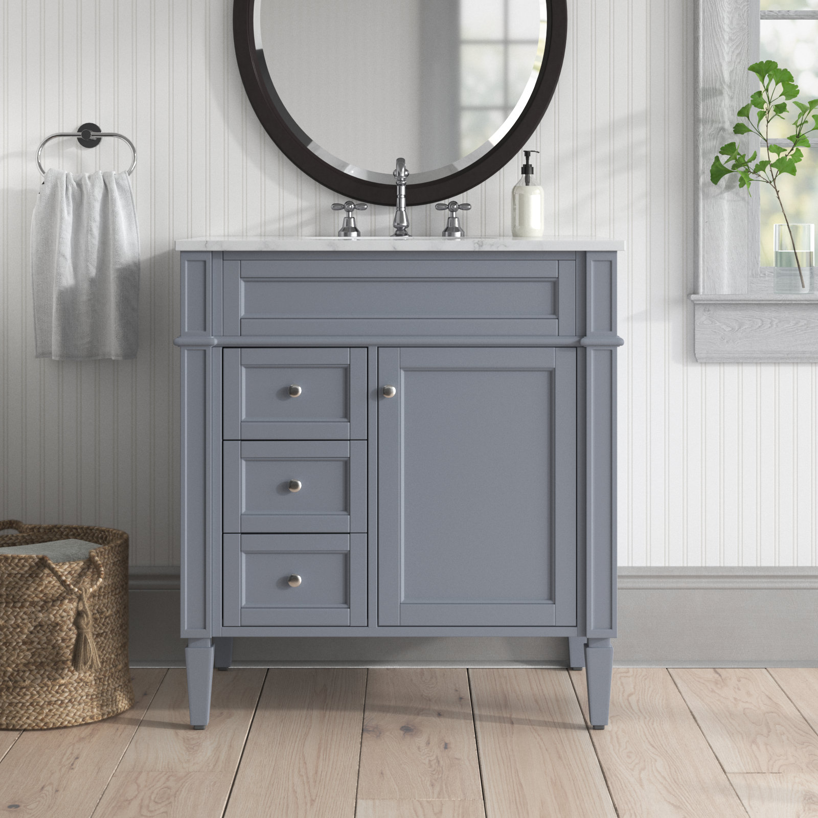 Rivers 32'' Single Bathroom Vanity, Coffee